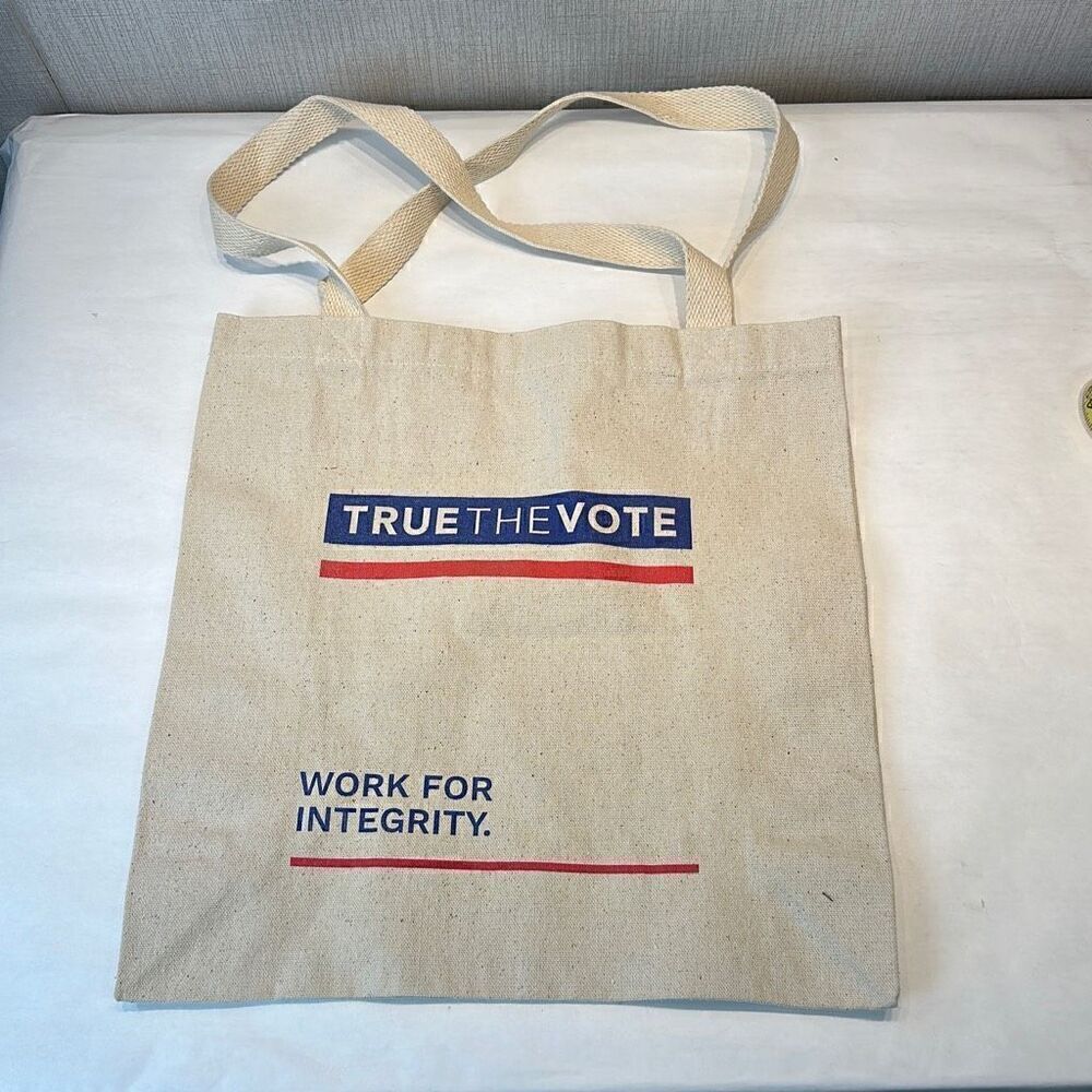 True The Vote Canvas Tote Bag Election Integrity Patriotic USA
